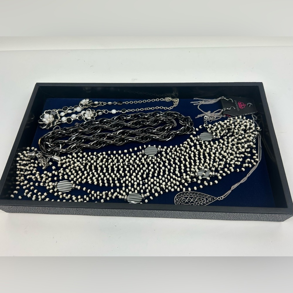 Black toned jewelry lot